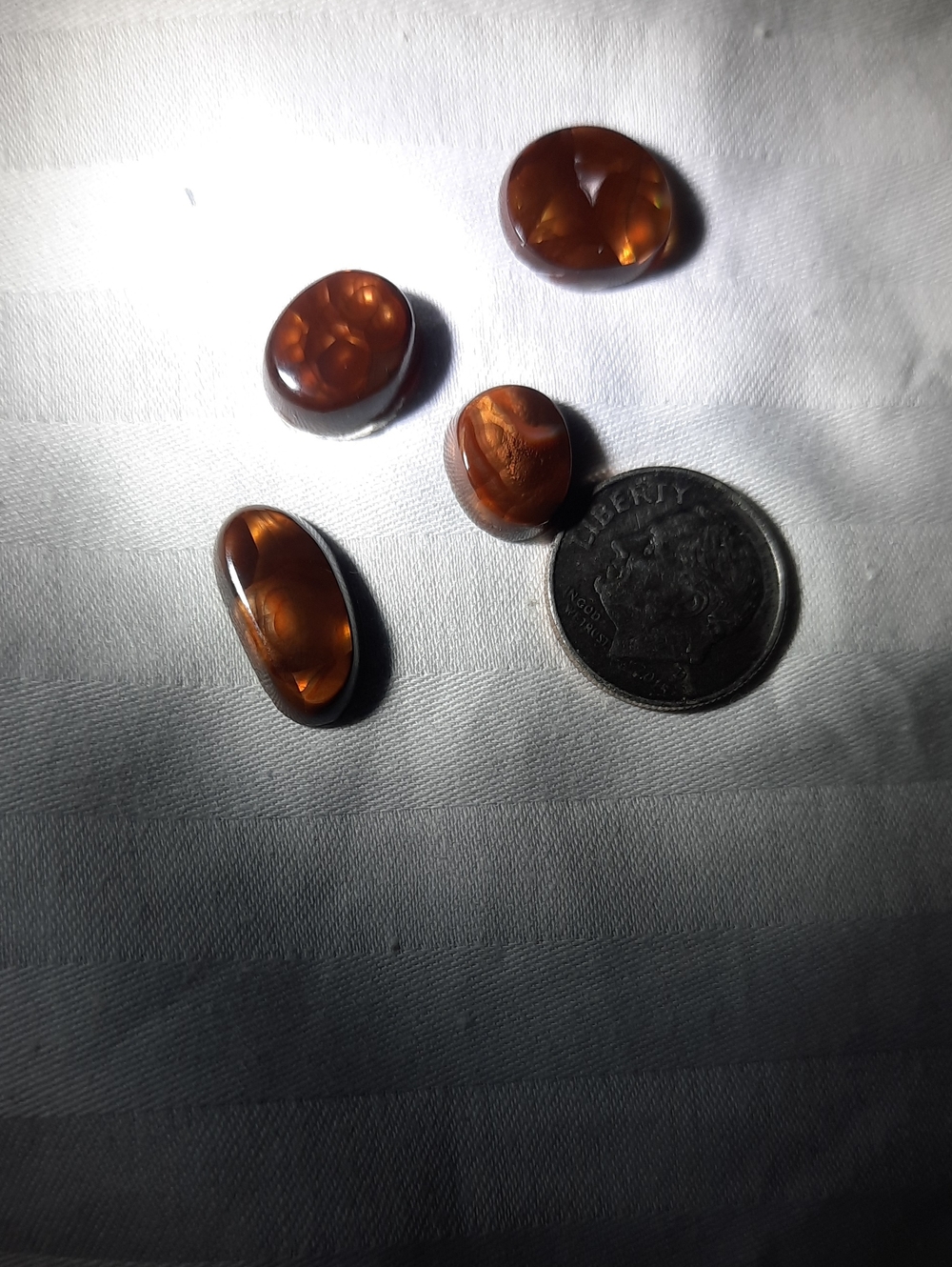 Mexican Fire Agates Cabochons Set